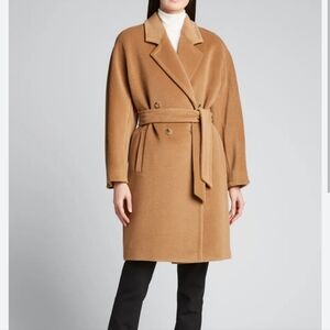 MaxMara Baiocco Double-Breasted Camel Coat